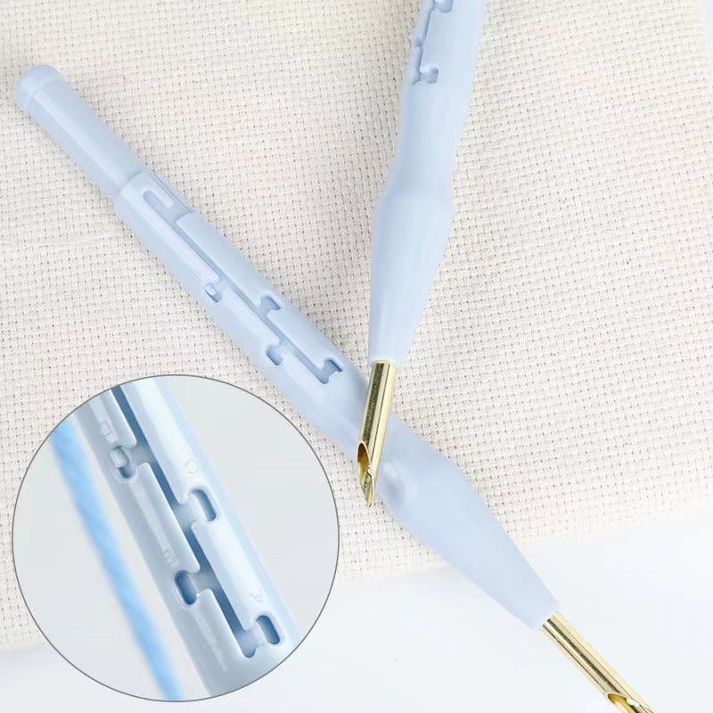 Magic Embroidery Punch Needle Pen Kit Cross Stitching Tool Set Weaving Tool Carpet Knitting Sewing Tool for DIY Sewing Craft Art