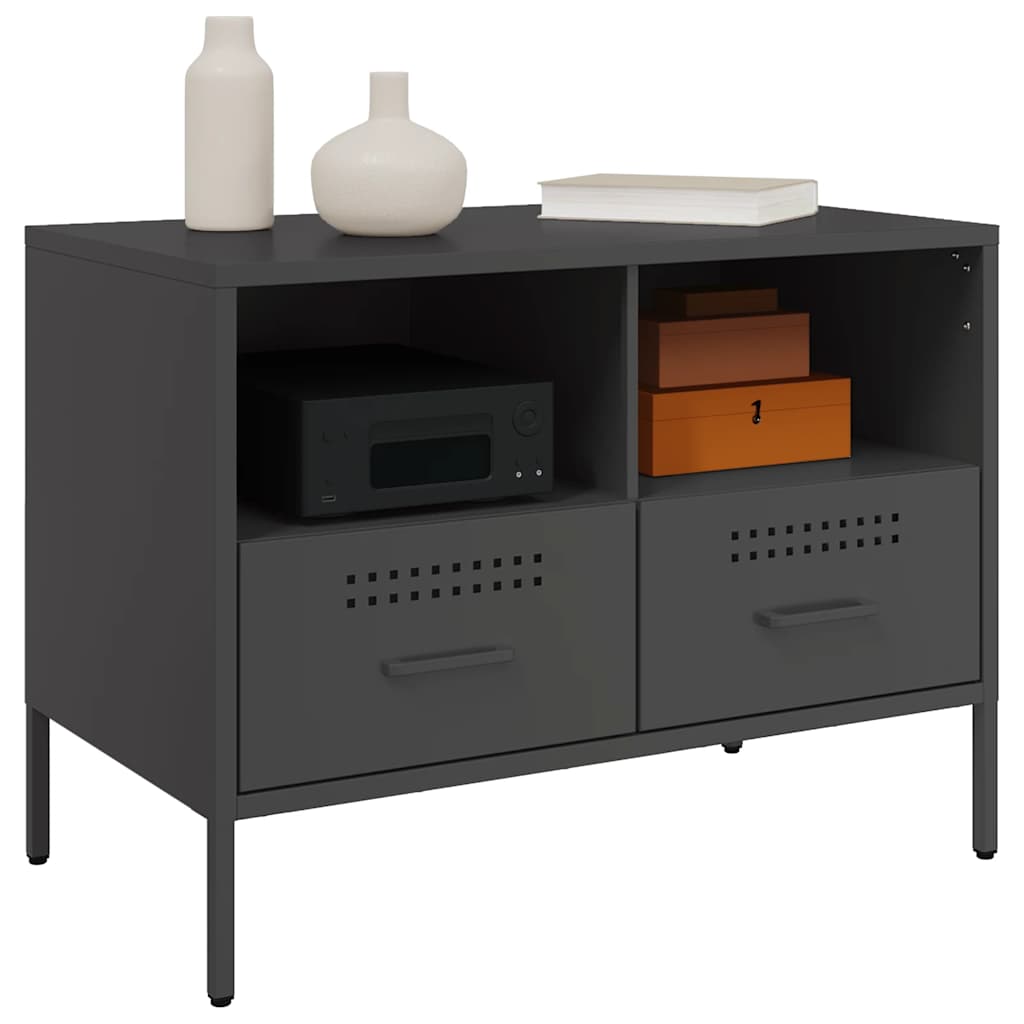 TV Stands 2 pcs Black 68 x 39 x 50.5 cm Steel