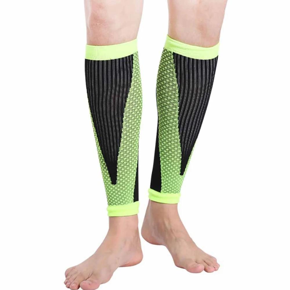 1 Pair Leg Calf Sleeves, Football Shin Guard Protector Soccer Anti-Crash Leg Calf Sleeve Compression Cycling Running Leg Warmers