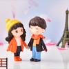 1 Pair Mini Stool Couples Dolls Fairy Garden Miniatures Decor Dollhouse/Terrarium Action Figures Figurine DIY Micro Landscape