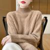 Women Sweater 100% Wool MODERN NEW SAGA Turtleneck Knit Pullover Thick Winter Jumpers Female Knit Tops