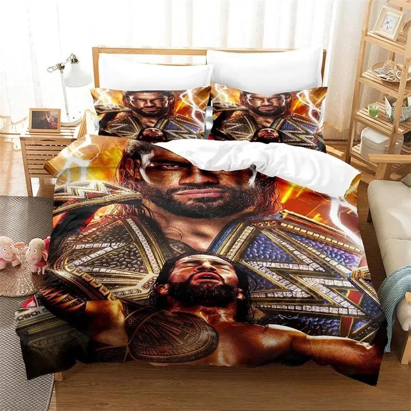 Wrestler Roman Reigns Bedding CollectionDuvet Cover Comforter Bed Collection Quilt Cover PillowcaseKing Queen Twin Size Boys Girls Adults