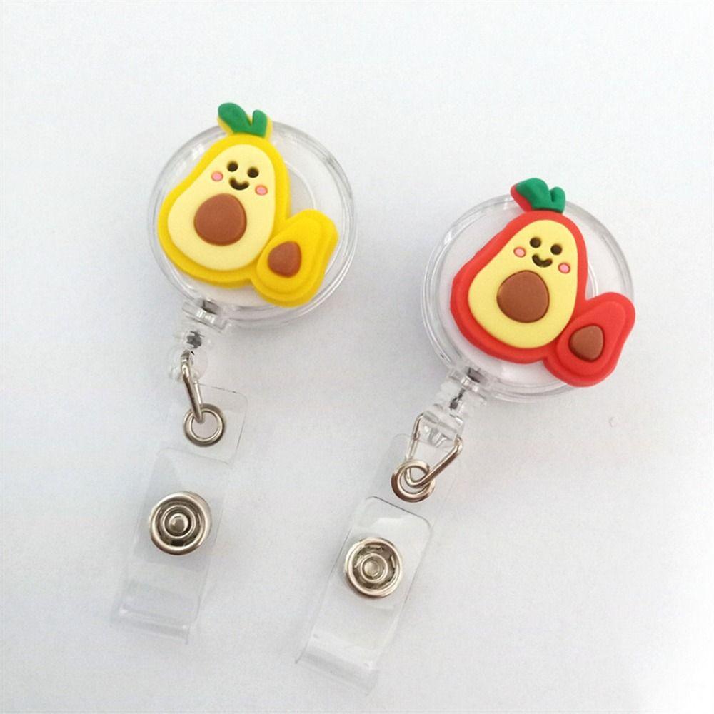 Silicone Fruits Nurse Badge Reel ID Card Retractable Badge Holder  Hospital Use