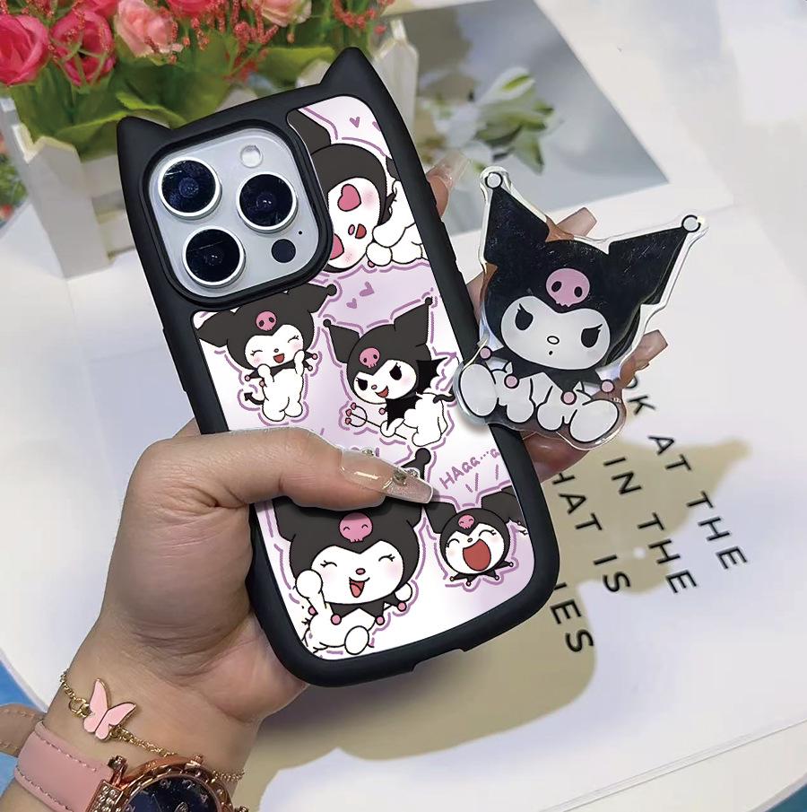 Чехол-подставка Sanrio Kuromi Черный для телефона Apple 11