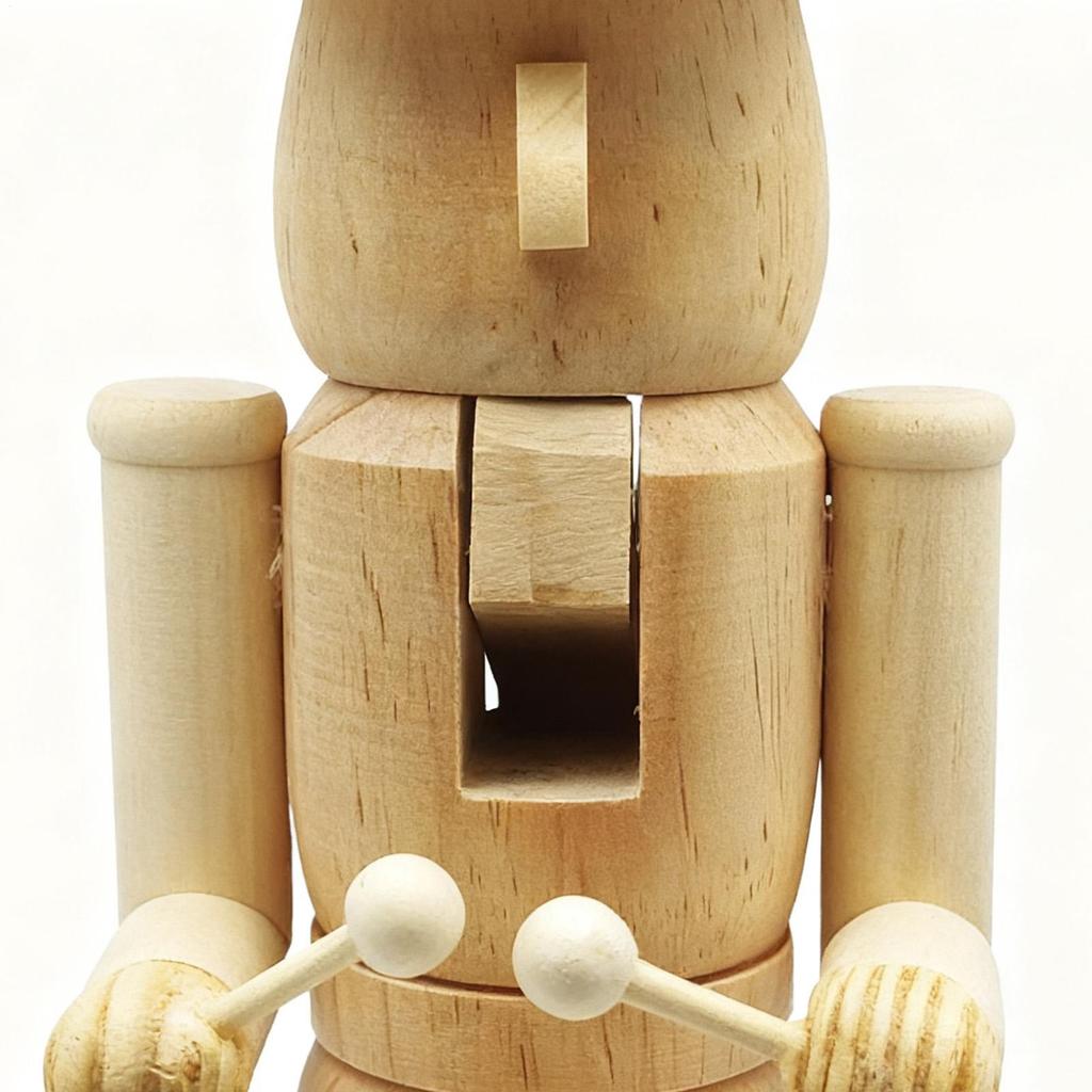 Nutcracker Decor 38cm Wooden 3D Carving Figurine Christmas Wood Nutcracker Ornament For Holiday Party Kitchen Shelf Bedroom