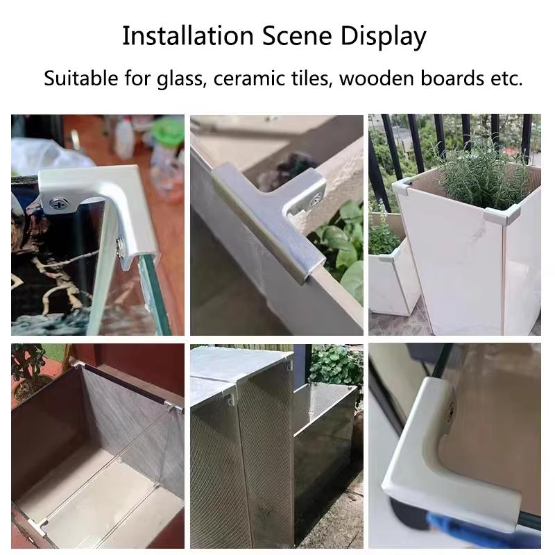 1 шт. Садовый забор Керамическая плитка Стыковка Панель DIY Усиленный зажим Стеклянный зажим Комбинация Крепежный зажим Для аквариума Шкафа