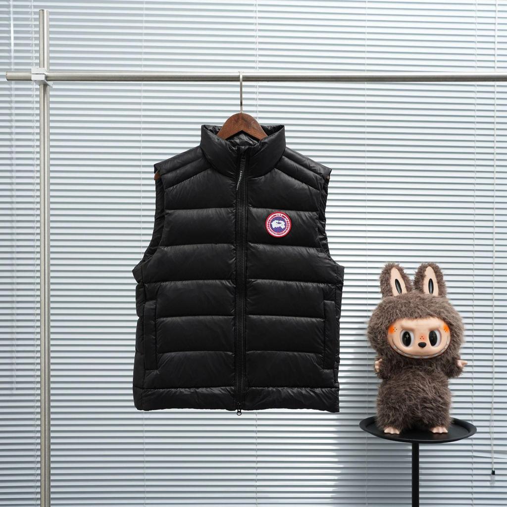 Мужской блестящий жилет с воротником-стойкой и гусиным пухом - Теплая, плотная, безрукавная верхняя одежда для осени/зимы.
