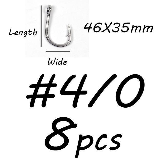 Крючок для морской рыбалки из толстой проволоки из нержавеющей стали, крючок для троллинговой джиги 4/0 5/0 6/0 7/0 8/0 9/0 10/0, снасти для терминала морской рыбалки