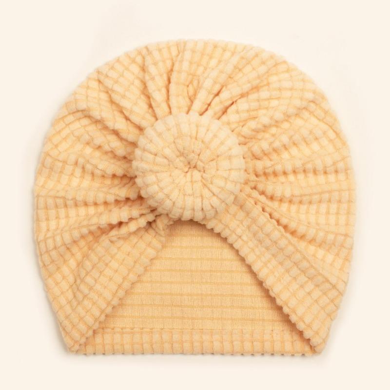 Новая детская однотонная шапка-платок в виде пончика, детская мягкая эластичная шапка-колпак, осенне-зимняя детская шапка