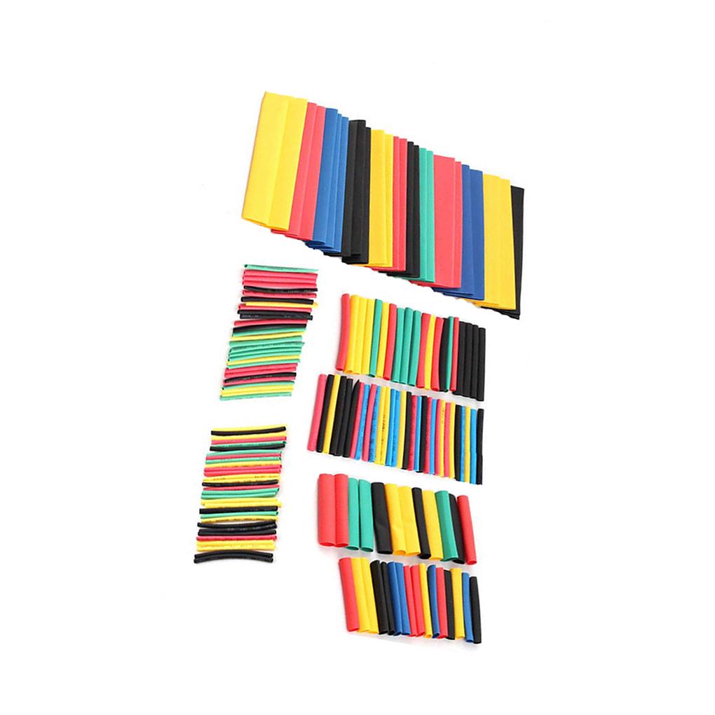 164 Pieces Heat Shrink Tube Polyolefin Crafts Insulation Cable Sleeve Shrinkable Electrical Connection Wire Wrapping Kit