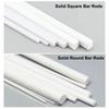 2/5/10/50 шт. круглый стержень/квадратный стержень из АБС-пластика для дома, моделирования песочного стола, изготовления палочек, инструментов для строительства ландшафта.
