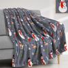 Snowflake Christmas Soft Film Plush Sofa Bed Throwing Cartoon Blankets Modern Flannel Blanket Cover Gedruckt Bettdecke New Year