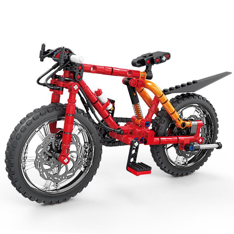 2 Style Bicycle Building Blocks Mountain Bike Model Decoration Simulation Car Model Children Educational Assembled Toys