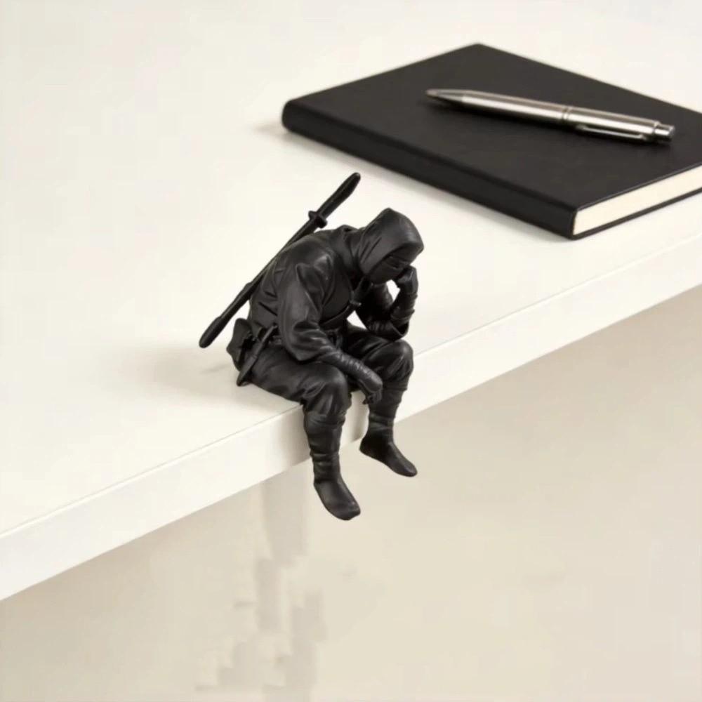 3D Printed Ninja Figurine Japanese Style Desktop Ornament Collection Samurai Statue Office