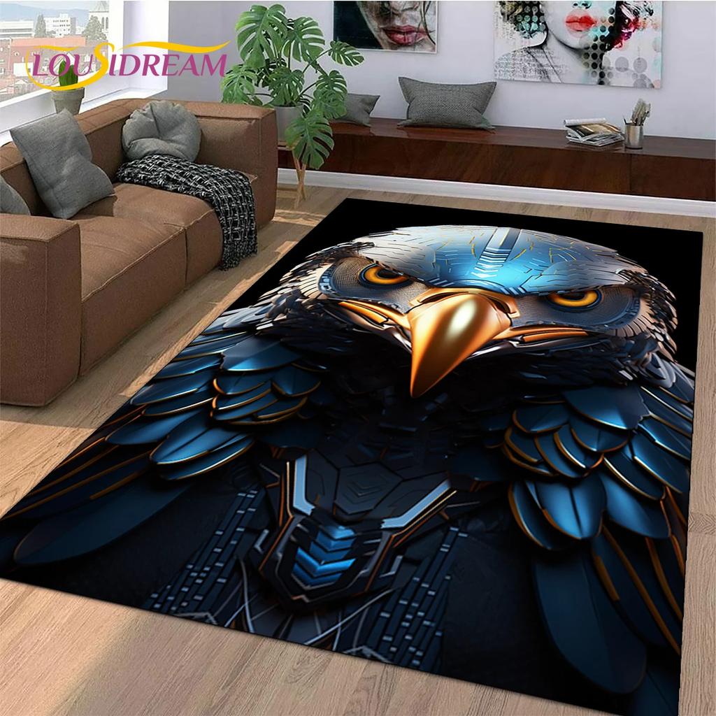 3D милый сова орел птицы мультфильм ковер ковер для гостиной спальня декор, напольный коврик нескользящее украшение для дивана коврик подарок ребенку