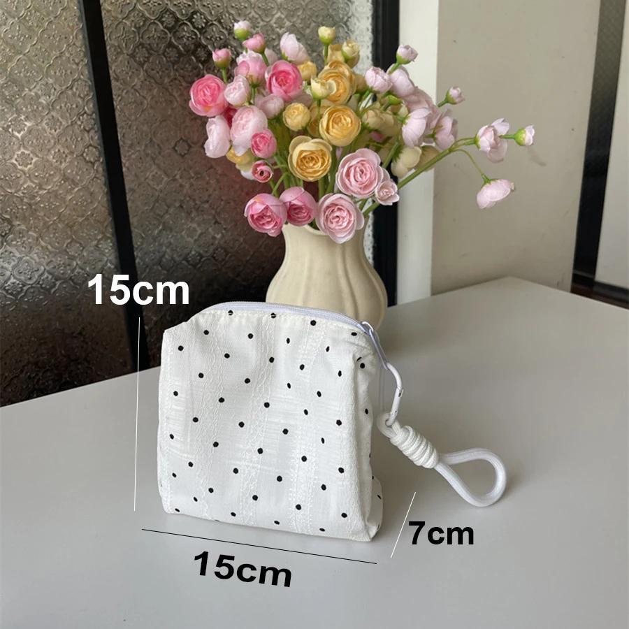 Fashion Dot Women Quilting Makeup Bag Large Capacity Toiletry Cosmetic Storage Pouch Handbag Ladies Zipper Makeup Bag