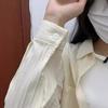Солнцезащитная рубашка для женщин на осень и лето, новый дизайн, тонкий кардиган средней длины, куртка с длинным рукавом, корейский топ