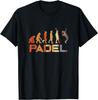 Padel Player Coach Gift for Fan Padel Evolution Vintage T-Shirt Custom Printed Graphic T Shirts Mens T Shirt Camiseta