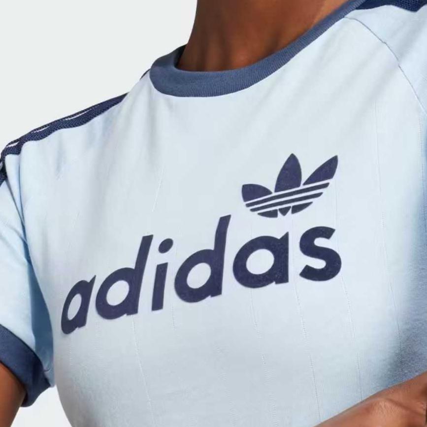 (WMNS) Женская футболка adidas Linear Graphic Cali Азиатский размер 'Синий' JC7704