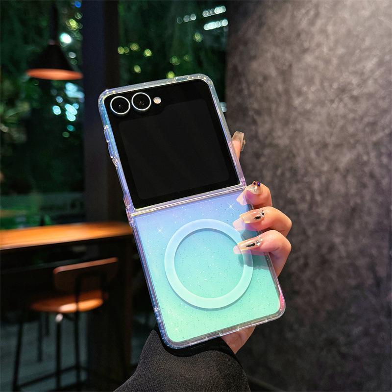 Магнитный чехол с цветным покрытием для Samsung Z Flip 5/6/7 - Чехол для складного экрана