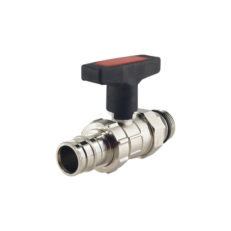 Quick Install 2-Way Splitter Valve: Straight-Angle Ball Valve for PEXA, QE-Compatible