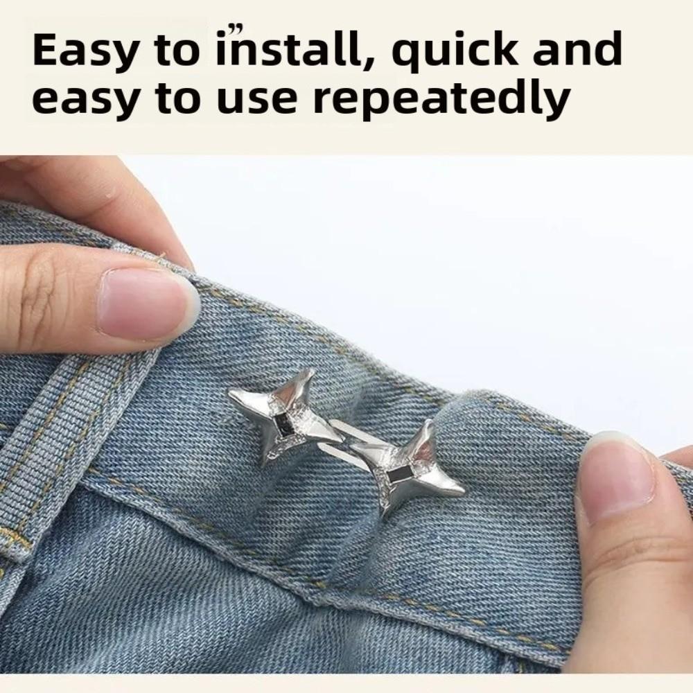 Fixed Waist Buckle Adjustable Belt Buckles New Jeans Buttons Dress Decoration