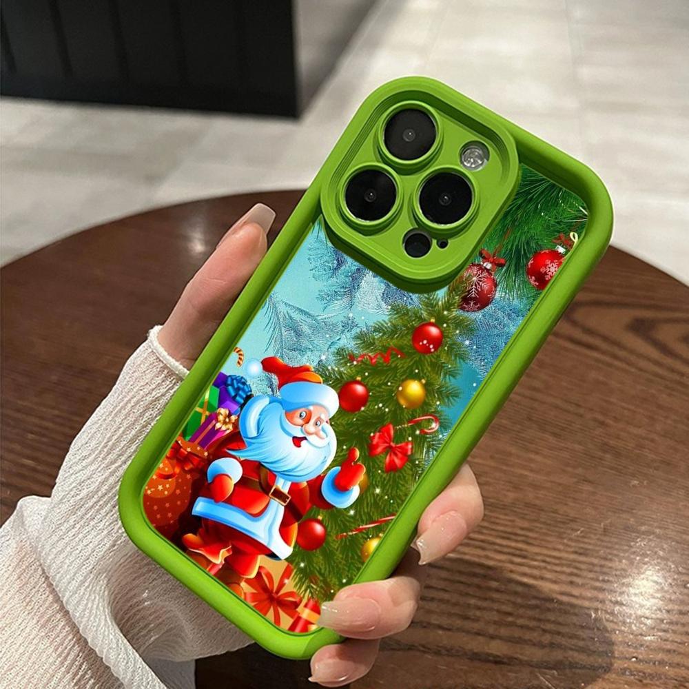 Ae116 Веселого Рождества С Новым годом художественные чехлы для телефонов iPhone 16 14 13 11 Pro Max 15 7 8 6s Plus 12 mini XR XS Max Angel Eye Ladder Защитный чехол
