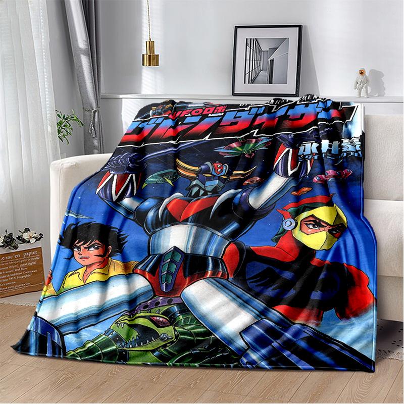 НЛО робот Grendizer аниме мультфильм мягкое плюшевое одеяло, фланелевое одеяло для гостиной, спальни, кровати, дивана, пикника, детей