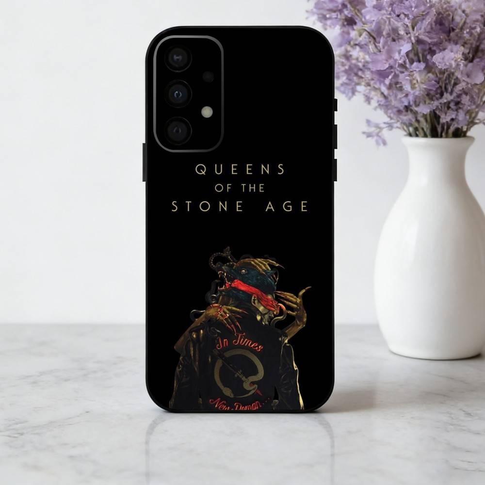 Rock Q-Queens of the S-Stone Age phone Case For Samsung Galaxy A73,A72,A71,A70,A53,A52,A51,Others Soft Black Shell