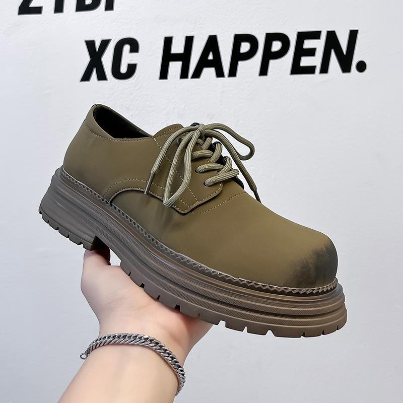 Ботинки Martin мужские на платформе с увеличенным голенищем, туфли дерби в стиле ретро, старые туфли с большой головой, короткие мужские ботинки на шнуровке 24342-A