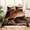 Western Cowboy King Queen Bedding Set Vintage Style Rodeo Duvet Cover Men Teens Boys Horse Quilt Cover Polyester Comforter Cover