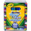 Feutres Lavables - CRAYOLA - Super Tips - 150 Unités - Pointe Conique - Multicolore