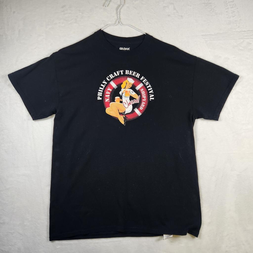 Philly Craft Beer Festival Brew Crew Tshirt Black Size Medium Short Sleeve