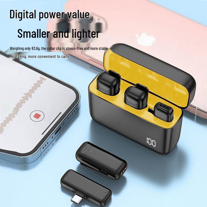 Беспроводной петличный микрофон K6 с интеллектуальным шумоподавлением и зарядным кейсом для мобильной записи в прямом эфире