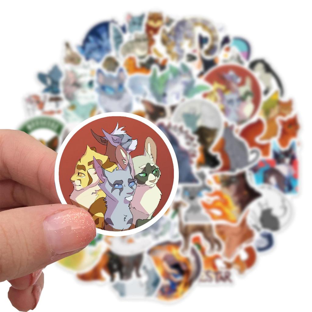 52 шт. Стикеры с изображением Котов-Воинов, Пушистые Граффити для DIY Багажа, Ноутбука, Скейтборда, Мотоцикла, Велосипеда