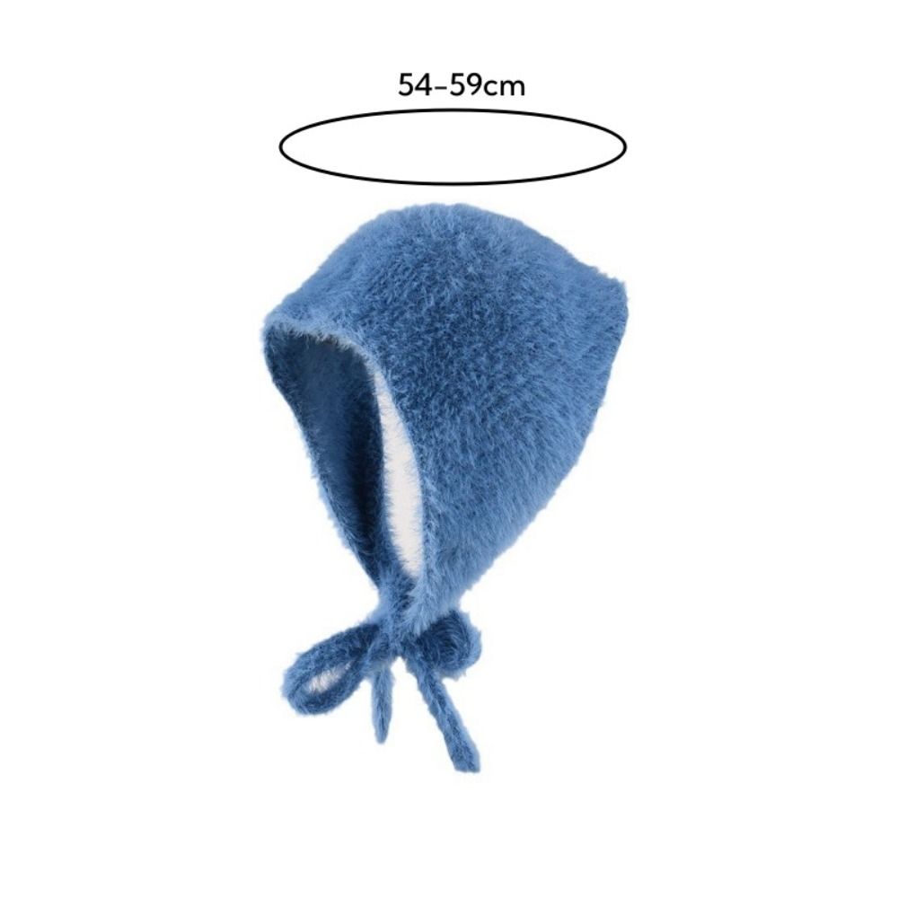 Милая повязка на голову в французском стиле, шапка из вязаной пряжи, согревает, женский платок, треугольный шарф, зима