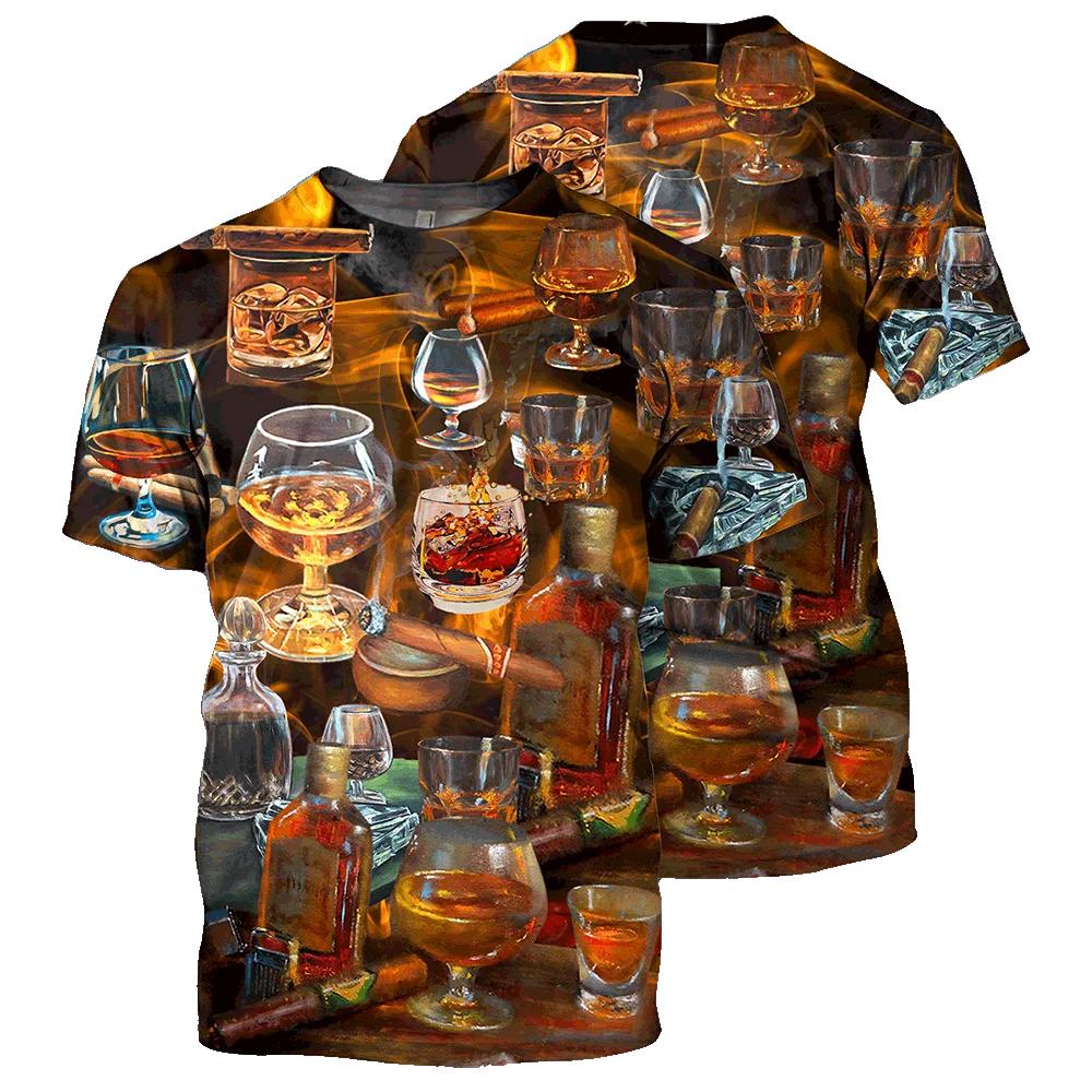 Мужская футболка с 3D принтом и преувеличенной графикой дракона, мужская одежда с короткими рукавами в стиле хип-хоп, повседневные футболки с круглым вырезом, пуловеры