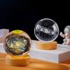 3D Луна Планета Украшение для спальни, дома и украшения Игрушки для собак Хрустальный шар USB Ночной светильник Массажная домашняя настольная лампа Планеты