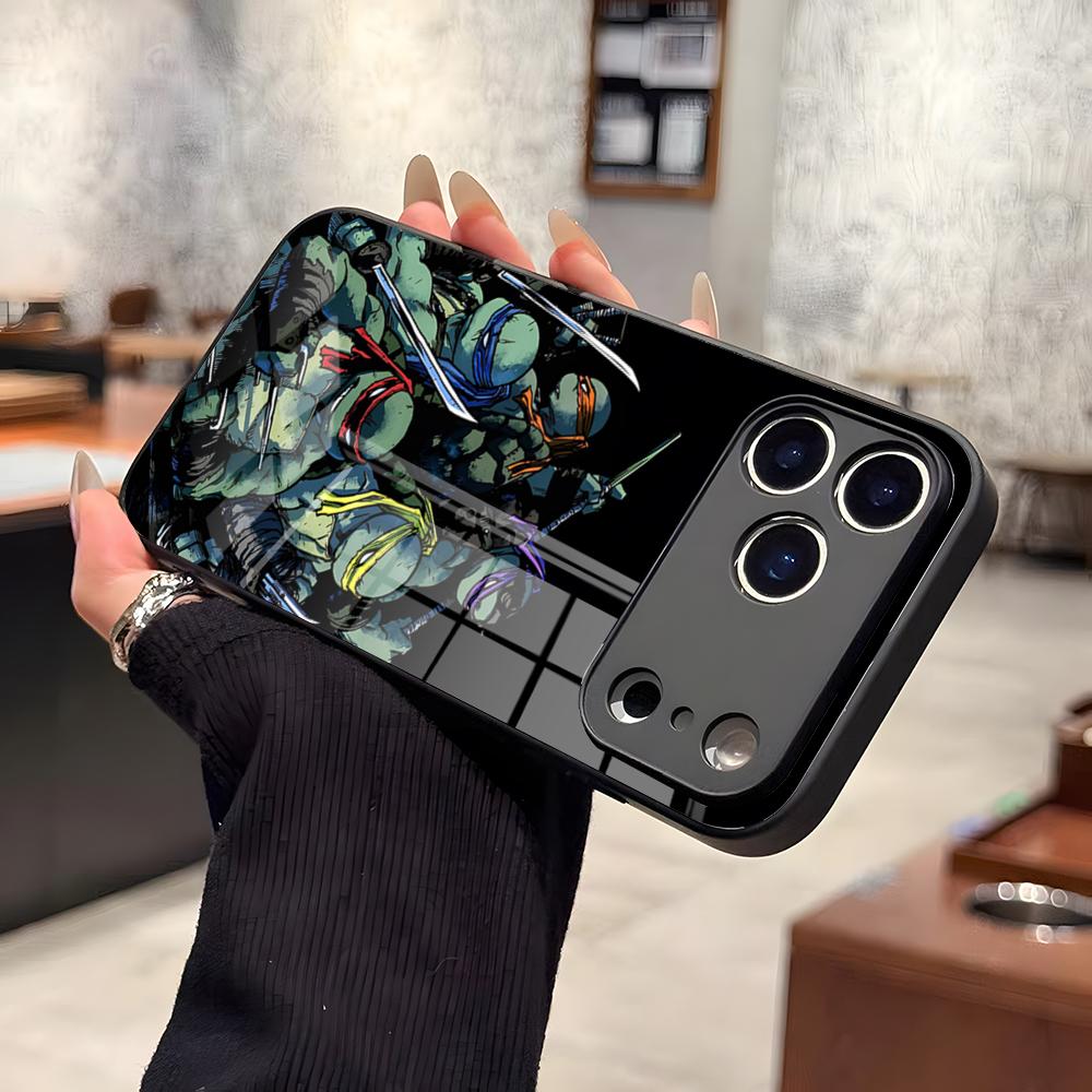 Teenage Mutant Ninja Turtles Phone Case For IPhone 17 Pro Max 15 Pro 16 14 Plus 12 13 Mini 11 Pro Shockproof Glass Cover