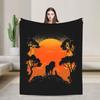 The Lion King Simba Anime Blankets Velvet Anime Warm Throw Blanket for Outdoor Travel Bedspread
