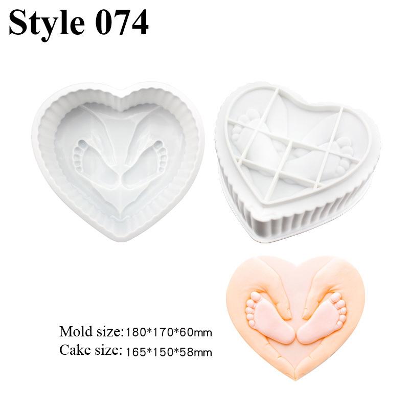Creative Diy Parent Child Cake Mold Hand In Hand Silicone Mold French Mousse Cake Mold Jelly Chocolate Ice Cream Dessert Mold