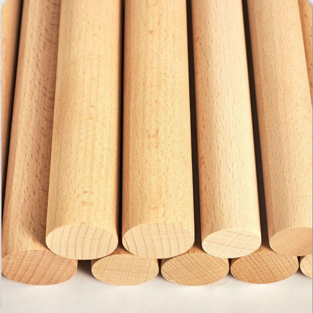 Round Wooden Stick Wardrobe Round Wooden Stick Long Stick Building Decoration Log wood Handicraft Material DIY Wood Craft