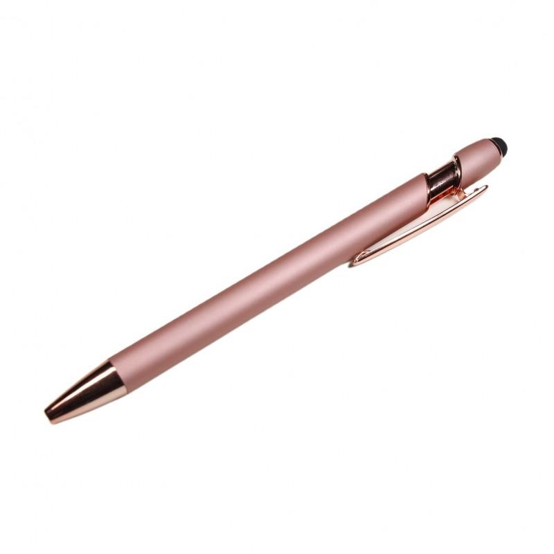 Metal Ballpoint Pen Black Ink Touch Pen Soft Touch For Screens Pink Fashionable