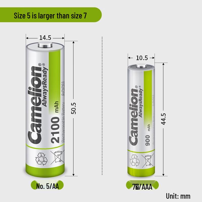 Camelion AA 2100mAh Low Self-Discharge NiMH Rechargeable Batteries CN plug (adapter included)