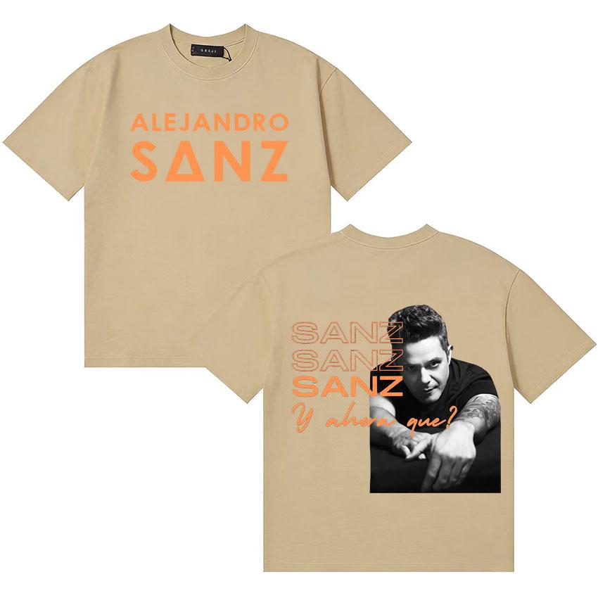 Rapper Alejandro Sanz Fashion Summer Tshrit Unisexs Women Harajuku Style Cotton Short Sleeve T Shrit Music Lover Tshrits Streetwear