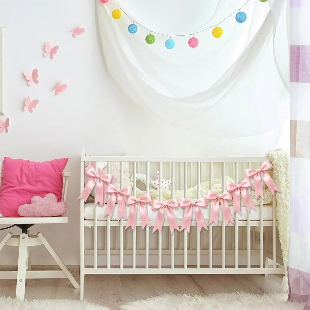 Bowknot Bow Garland Banner Satin Ribbon Garland New Bowknot Garland Birthday Party