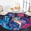 Fantasy Creatures Circular Wall Art: Magical Creatures in a Whimsical SceneRound Non-Slip chair mat chair carpet for office Rugs for Office Decor Gift