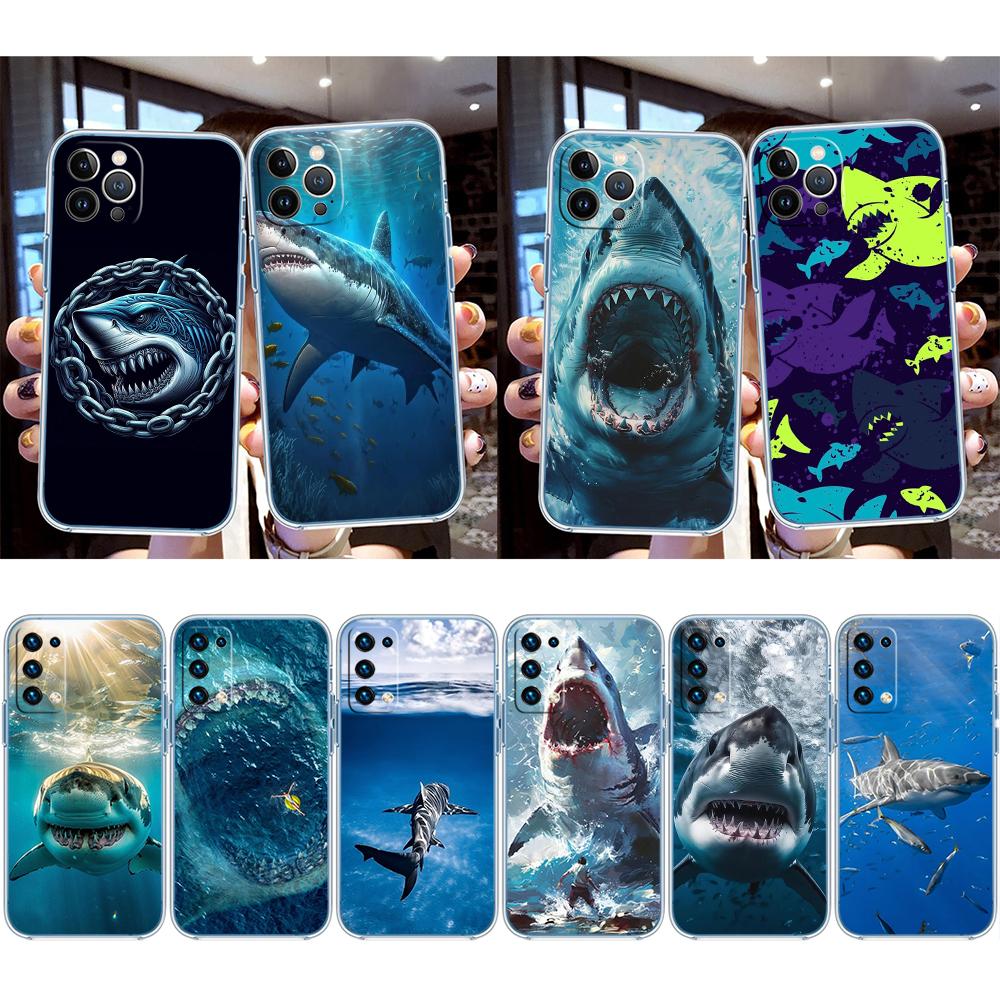 NH39 Shark Art Transparent Phone Case for Motorola Moto Edge 20 30 40 50 S30 Fusion Ultra Pro Neo Lite + G200 G23