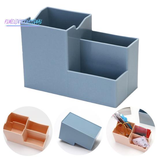Многофункциональный настольный держатель для ручек, канцелярские принадлежности, инструменты для макияжа, органайзер, сплошной цвет, пластиковая коробка, настольный держатель для мобильного телефона, офисные, школьные принадлежности