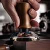 Coffee Tamper ,Espresso Tool Wooden Handle Stainless Steel Base Powder Bean Press